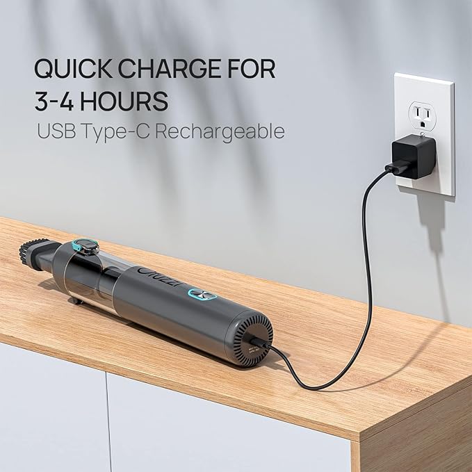 Ofuzzi H8 Apex Car Vacuum Cleaner, Portable Handheld Vacuum with 12000Pa High Power, Ultra-Lightweight 1.2lbs, USB-C Fast Cha