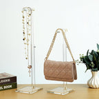 Acrylic Purse Stands for Display, 3 Pack 14" to 24" Adjustable Height Clear Purse Holder Stand, Counter Bags Hanging Organize