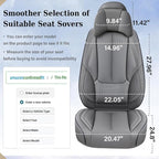 Coverado Universal Seat Covers Front, 2-Pack Waterproof Seat Covers for Cars, Universal Nappa Leather Car Seat Covers with He