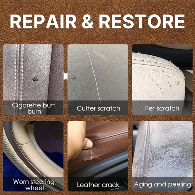 Doc Bailey’s Vinyl & Leather Restoration Re-Dye & Repair-A-Tear Kit - Easy, Effective, and Versatile Leather Repair Solution 