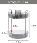 Asayuee 360 Rotating Makeup Organizer,2 Tier Large Capacity Make Up Organizers and Storage,Skincare Perfume Vanity Organizers