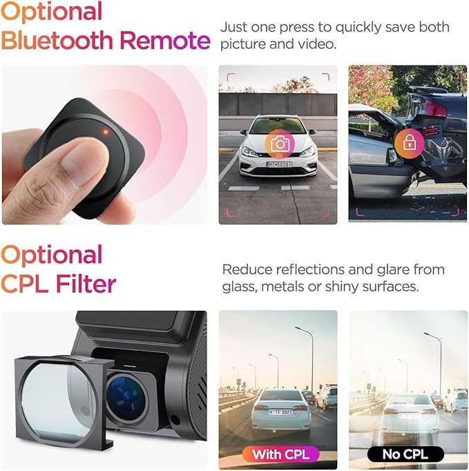 VIOFO Dash Cam A119 Mini 2, STARVIS 2 Sensor, 2K 60fps/HDR 30fps Voice Control Car Dash Camera with 5GHz Wi-Fi GPS, Night Vis