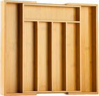 Bellsal Silverware Organizer Kitchen Drawer Organizer Expandable Bamboo Utensil Holder Cutlery Tray for Kitchen Utensil and F