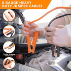 Car Emergency Kit with Portable Air Compressor - Roadside Assistance Emergency Kit with Jumper Cables, First Aid Kit, Auto To