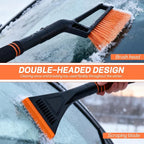 Hovom Snow Brush & Ice Scraper, 27"–32" Extendable Ice Scrapers for Car Windshield Window, Detachable Vehicle Snow Removal Tool with Foam Grip for Cars Trucks SUVs, Winter Car Accessories