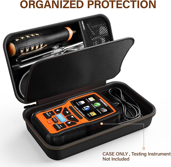 FOXWELL NT301 OBD2 Scanner Live Data OBDII Diagnostic Code Reader Tool & Portable Carrying Case for OBD2 Scanners & Battery