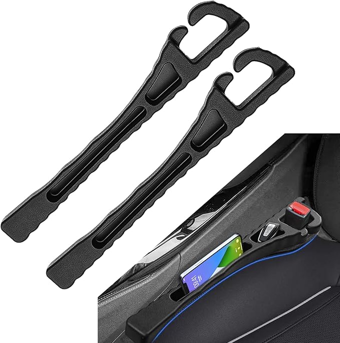 2PCS Car Seat Gap Filler Organizer, Multifunctional Car Gap Filler Organizer Storages Phone Key Avoids Things Falling, Universal Car Blocker Between Seats for Most Vehicles
