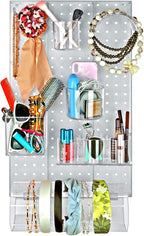 Azar Displays 900940-CLR The DIY Multi-Purpose 10-Piece Pegboard Wall Organizer Kit with One Panel and Accessory Assortment: 