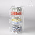 PUPPYCUTE Hanging Closet Organizer and Storage, Clothes Hanging Shelves Wire Baskets for Clothing Sweaters Purse Handbags Sho