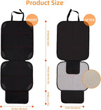 SMART ELF Car Seat Protector, Large Auto Protector for Child Seats with Thickest Padding and Non-Slip Backing Mesh Pockets fo