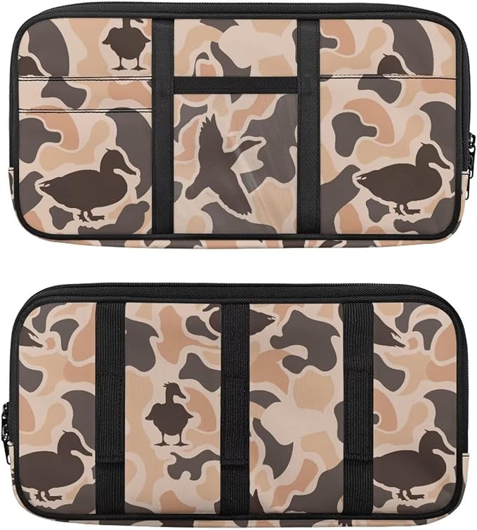 Duck Camo Car Sun Visor Organizer with Card Holder Car Sun Visor Storage Bag Hook LoopEasy Installation Universal Fit for Most Cars SUV