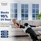 Coavas One Way Privacy Window Film, Sun Blocking Reflective Window Film See Out Not in, Heat Control Window Tint for Home, Anti UV Static Cling for Windows Glass Door (Blue, 35.4 x 78.7 inches)