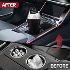 Car Trash Can with Lid, Mini Car Trash Cup with 30 Additional Trash Bags, Car Accessories for Interior, Leakproof Vehicle Garbage Bin for Car, Home, Office - 2 Packs, Silver