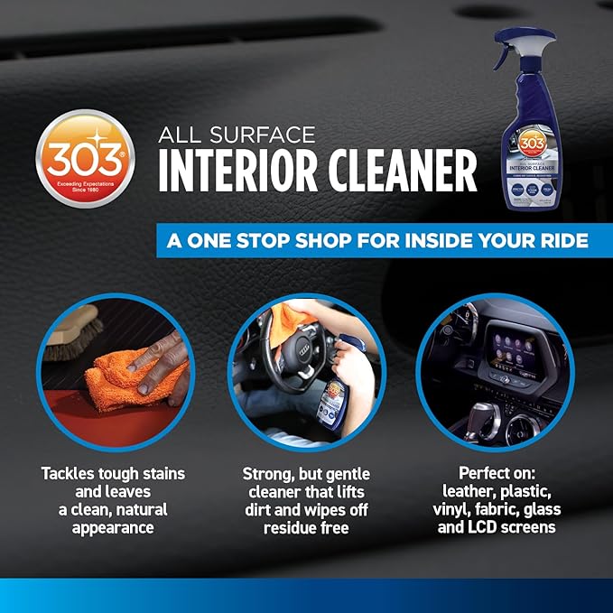 303 Products Interior Cleaner - Easily Cleans Any Surface, Residue Free - Great for Use on Touch Screens, Including LCD - Cle