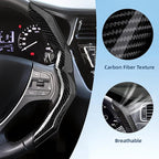 Carbon Fiber Steering Wheel Cover with Anti-Slip Lining and Segmented Design 2pcs Universal Steering Wheel Protector for Men 