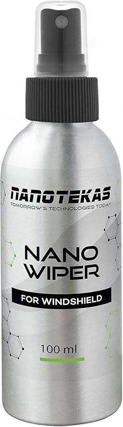 Ceramic Coating for Cars - Nano Wiper Auto Protection Spray Wax - 100 ml Windshield Water Repellent - Glass Guard Car Sealant