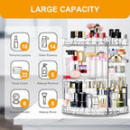 Makeup Organizer 360 Degree Rotating 7 Adjustable Layers Large Capacity Cosmetic Organizer Transparent Make Up Organizers and
