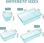 StorMiracle 25 PCS Drawer Organizer Set, 4 Varied Size Bathroom and kitchen Drawer cabinet organizer Trays, Clear Storage Bin
