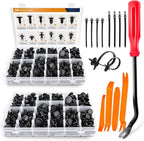 GOOACC 480PCS Bumper Retainer Clips with Fastener Remover Car Plastic Rivets Push Kit -Door Trim Panel for Toyota GM Ford Hon