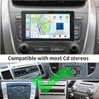 Extended Arm CD Slot Mount for CarPlay Screen Adjustable 360° Rotating Universal Head Compatible with in-Car Monitors CD Slot CarPlay Mount for 7" 9" 10.26" Portable Car Stereo Cd Bracket