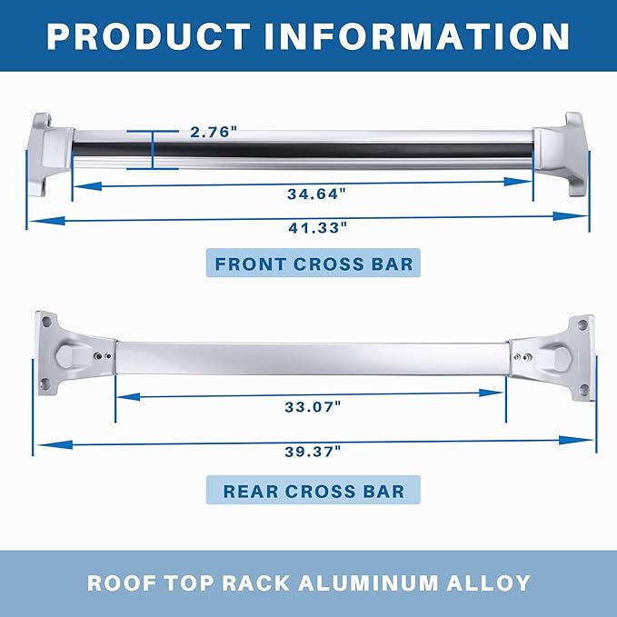 300Lbs Roof Rack Crossbars Compatible with Cadillac XT5 2017 2018 2019 2020 2021 2022 2023 2024 2025 2026, Aluminum Cross Bar for Rooftop Cargo Carrier Luggage Kayak Bicycles Snowboard