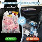 Flamingos Car Trash Bag - Waterproof Car Trash Bag Hanging Leakproof Car Garbage Bag - Washable Reusable Trash Bag for Car Interior Hanging Organizer Storage Vehicle Travelling Camping