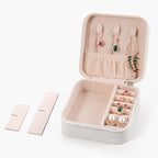 5pack/PU Leather Travel Jewelry Case, Mini Jewelry Box, Small Jewelry Organizer Portable Display Jewelry Storage Case for Rin