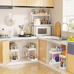 Simple Trending Under Sink Organizer 2 Pack, Sink Pull-Out Sliding Storage Cabinet, 2-Tier Under Shelf Organizer for Kitchen 