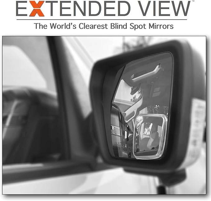 NXTGEN Custom Blind Spot Mirrors - Compatible With 2021-Present Ford F150 14th Generation Factory Mirrors With BLIS | Extended View - 2 Piece Set (Left & Right)