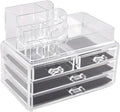 Ruilogod Acrylic Cosmetics Storage Case Display Box Jewelry Holder Organizer Set 2 in 1 (id: e39 e9b f76 1b8 295