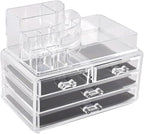 Ruilogod Acrylic Cosmetics Storage Case Display Box Jewelry Holder Organizer Set 2 in 1 (id: e39 e9b f76 1b8 295