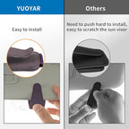 Yuoyar 2 Packs Magnetic Sunglass Holder for Car Visor - Universal Sunglasses Clip for Different Size Eyeglasses - Convenient Interior Car Accessories (Purple)