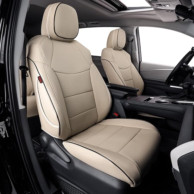 EKR Sienna Seat Covers for 2011-2020 Toyota Sienna XLE,Limited,Limited Premium,7 Seats,2nd Row Captain Seats W/Legrest,Seat C