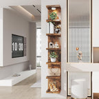 7-Tier Wall Shelf Unit with USB Rechargeable Led Light (Remote Controlled),Versatile Floating Display Shelves,Lack Style Wall