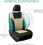 FH Group Automotive Car Seat Covers Full Set Premium 3D Air Mesh Front Seat Covers, Airbag Compatible & Split Bench Cover Uni
