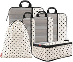 U+U 6 Set Compression Packing Cubes - Ultralight Travel Organizers with Laundry Bag, Space-Saving Suitcase Organizer, Expanda
