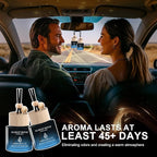 Car Air Freshener Hanging 2 Pack Car Air Fresheners Diffuser - Saffron Amber Fragrance Oil Air Diffuser for Car, 45+ days Lon