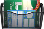 EASEPRES 3 Single Pocket Mesh Hanging File Organizer, Vertical Wall Mounted Magazine File Holder, Mount Basket Mail Paper Doc