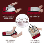 7 Pcs Compression Packing Cubes for Travel, Waterproof Suitcase Luggage Backpack Organizer with Toiletry Bag Travel Essential