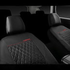 CAR PASS Quilting Leather Seat Cover Two Front Seats Only, Universal Fit Automotive Front Seat Covers Waterproof Deluxe PU Pr
