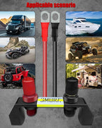 Battery Jump Post Kit, Waterproof Remote Battery Jumper Terminals W/Cable & Mounting Bracket, Heavy Duty Battery Charging Posts for UTV ATV Truck Trailer, Fit for Can Am X3 Polaris RZR 2 or 4 Seats