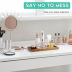 ALELION 11.7" Bathroom Vanity Tray for Counter - Acacia Wood Decorative Tray for Toilet Tank Makeup Perfume Jewelry Catchall 