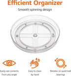 Amazon Basics Clear Lazy Susan Turntable Organizer, 12-Inch, 2-Pack