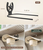 Cowboy Hat Holder Wall Mount for Wide Brim Hats Rustic Horseshoe Hooks with Texas Star Metal Hat Hanger Organizer for Closet 