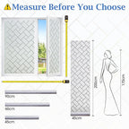 Coavas Frosted Window Privacy Film Static Cling Non-Adhesive for Glass Windows, Heat Control UV Blocking Sun Blocking Anti Glare, Day and Night Bathroom Home Office Cover, 35.4"x118"