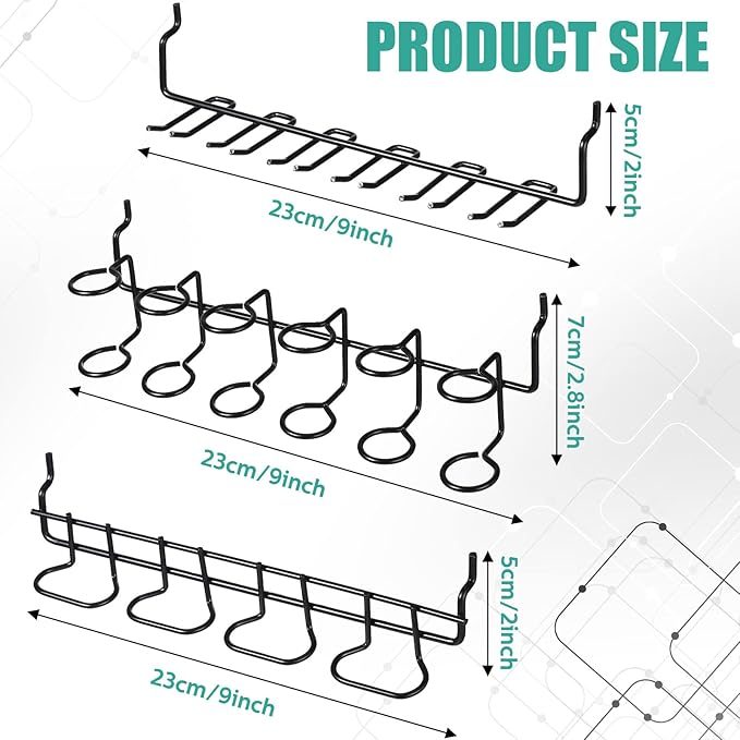 Coume 6 Pcs Pegboard Screwdriver Holders Organizer Pegboard Plier Holders Stainless Steel Peg Board Tool Utility Hooks Access