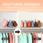 ANTOWIN 2 Pack Purse Organizers for Closet, Clear Adjustable Shelf Divider, Handbag Separators Storage Organizer, Shelf Divid