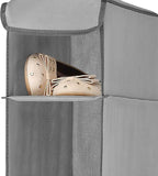 Whitmor Hanging Shoe Shelves - 8 Section - Closet Organizer - Grey