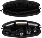 Car Sun Visor Organizer, Tactical Sunvisor Organizers Storage Covers for Trucks, Molle Panel with Pockets Zipper Visor Storage Pouch Accessories, Fits Most Vehicles, SUVs & Jeeps (BK)