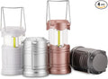 Lichamp LED Camping Lantern, 4 Pack Battery Powered Flashlight for Power Outages, Portable Collapsible Hanging Light Essentia
